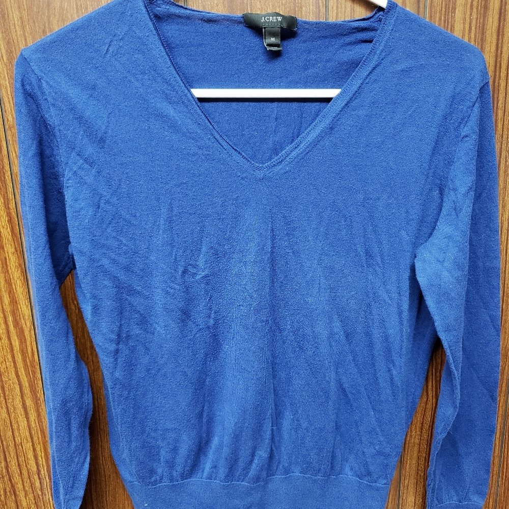 J Crew Royal Blue Sweater Size M